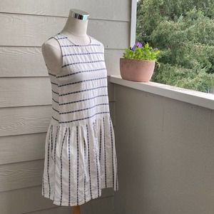 Ace & Jig Embroidered Striped Cotton sleeveless Dress with Pockets!